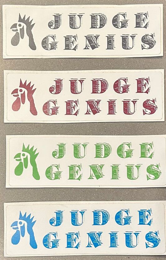 4. Judge Genius Chicken Mullet Sticker
